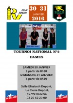 Tournoi national n°2 partie libre Dames