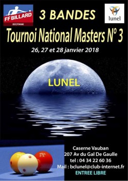 3-BANDES : Tournoi national 3 à Lunel