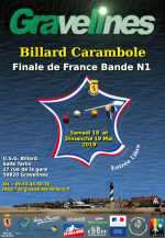 CARAMBOLE CHAMPIONNAT DE FRANCE 1 BANDE NATIONALE I À GRAVELINES