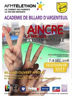 AFMTÉLÉTHON - ACADÉMIE DE BILLARD D'ARGENTEUIL