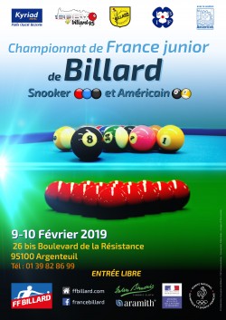 FINALE FRANCE JUNIOR AMERICAIN ET FINALE FRANCE SNOOKER 2019 ARGENTEUIL