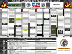 Calendrier blackball saison 2016/2017