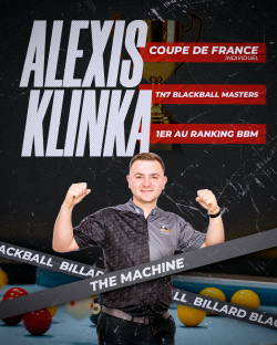 Blackball - Coupe de France et 7e tournoi national : Carton plein pour Alexis Klinka