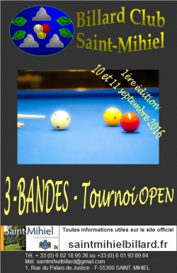 Tournoi 3-bandes à Saint-Mihiel