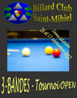 Open 3-bandes Billard Club Saint-Mihiel - 2e édition