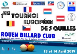 CARAMBOLE TOURNOI INTERNATIONAL 5 QUILLES À ROUEN