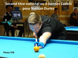 CHAMPIONNAT DE FRANCE 3-BANDES CADETS LES 05 ET 06 JANVIER A SOISSONS