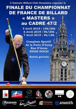 CARAMBOLE CHAMPIONNAT DE FRANCE CADRE 47/2  MASTERS À DOUAI