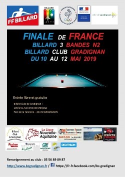 CARAMBOLE CHAMPIONNAT DE FRANCE 3 BANDES NATIONALE II À GRADIGNAN