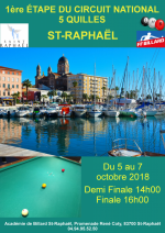 CARAMBOLE - TOURNOI NATIONAL 1 5-QUILLES - ST RAPHAEL