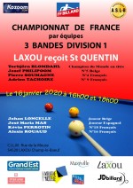 CARAMBOLE - 3 BANDES D1 RENCONTRE  LAXOU / ST QUENTIN