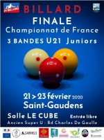 CARAMBOLE - CHAMPIONNAT DE FRANCE 3 BANDES JUNIORS  À SAINT-GAUDENS