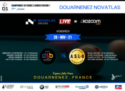 BILLARD FRANÇAIS : 3ème JOURNÉE CHAMPIONNAT DE FRANCE 3 BANDES DIVISION 1