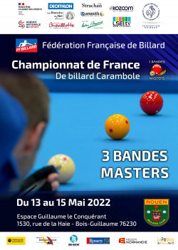 CARAMBOLE - CHAMPIONNAT DE FRANCE 3 BANDES MASTERS A ROUEN