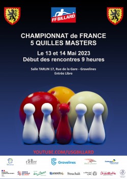 Carambole - Championnat de France 5 Quilles Masters à Gravelines