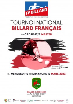 Carambole - Tournoi national 3 masters au cadre 47/2