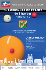 CARAMBOLE - CHAMPIONNAT DE FRANCE 3 BANDES NATIONALE 2