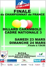 Carambole - Cadre 42/2 - Championnat de France Nationale 3