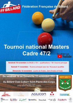 Carambole - Cadre 47/2 - 1er tournoi national Masters