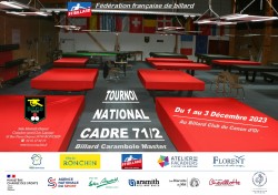 Carambole - Cadre 71/2 - 2e tournoi national Masters