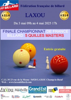Carambole - 5 quilles - Championnat de France Masters