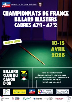 Carambole - Cadre 47/1 et 47/2 - Championnat de France Masters