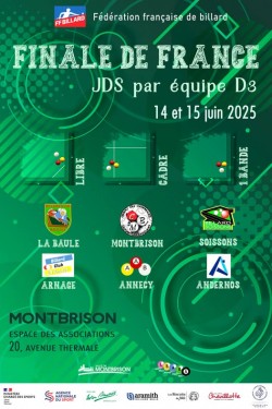 Carambole - Jeux de séries - Championnat de France par équipes Division 3