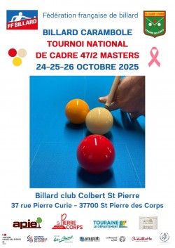 Carambole - Cadre 47/2 - 2e tournoi national Masters