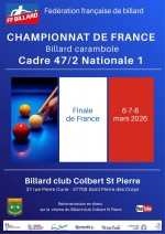 Carambole - Cadre 47/2 - Championnat de France Nationale 1