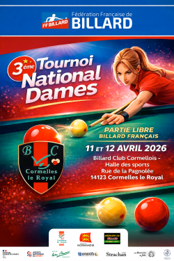 Carambole - Partie Libre - 3e tournoi national Dames