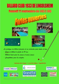 Journée portes ouvertes billard club Lingolsheim