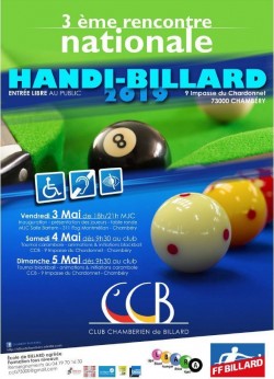 3E RENCONTRE NATIONALE HANDI-BILLARD À CHAMBERY