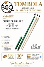 Le Billard Club de Quetigny lance une tombola pour soutenir son &eacute;quipe de 3 Bandes &ndash; F&eacute;d&eacute;rale 1