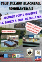 Journée porte ouverte au club billard blackball Romorantinais