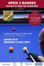 OPEN 3 BANDES DE REIMS LES 30 ET 31 MARS