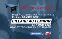 BILLARD AU FÉMININ : TROIS BILLARDS À GAGNER !