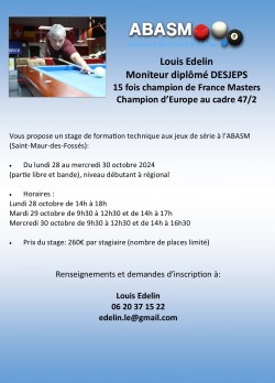 Stage de formation technique par Louis Edelin
