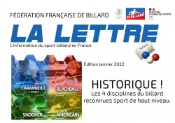 LA LETTRE DE LA FÉDÉRATION JANVIER 2022