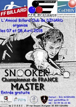 SNOOKER : championnat de France Master (+ 40 ans)