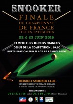 SNOOKER CHAMPIONNAT DE FRANCE TOUTES CATÉGORIES À MONTPELLIER