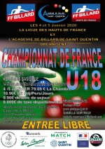 SNOOKER CHAMPIONNAT DE FRANCE U18 À SAINT QUENTIN