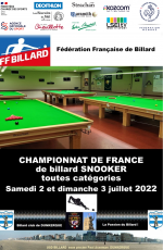 Diffusion Live des Championnats de France de Snooker à Dunkerque