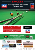 Snooker - Championnats de France U18 et U21 à Angers