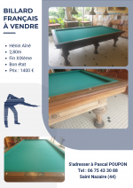 BILLARD FRANÇAIS Hénin Aîné