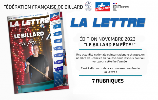 LA LETTRE DE LA FÉDÉRATION Novembre 2023